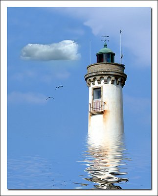 Light House at High Tide