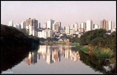 The View of Piracicaba City and Piracicaba River
