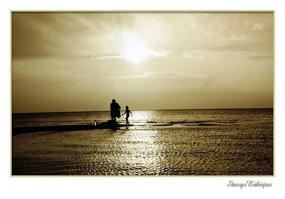 An evening swim