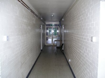 A cold corridor, once warm.