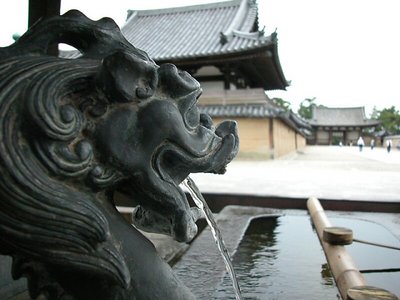 Tsukubai Dragon at Horyuji Temple, Japan