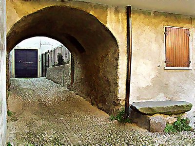 Porch in a country village