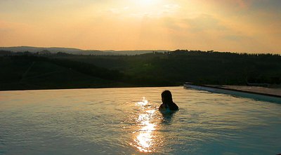 Swimming on Tuscany Hills