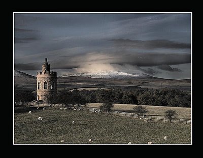 northumbrian folly in the evening