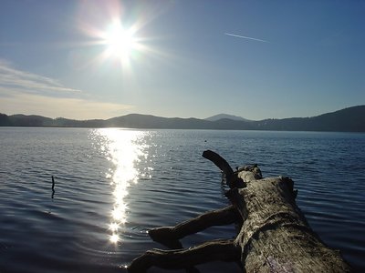 Sun and lake