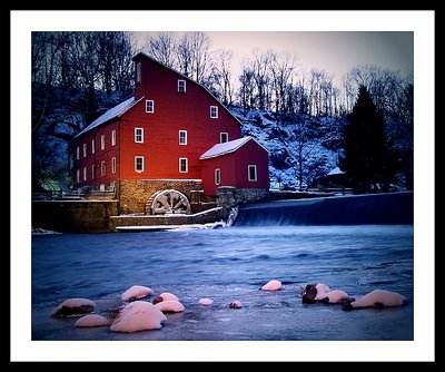 Red Mill  winter dusk