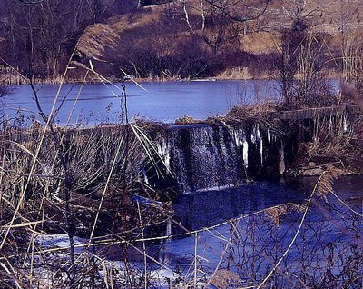 'icicles on a little dam'