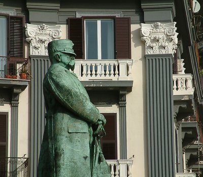Umberto I statue in Naples