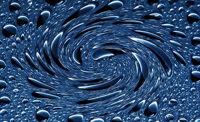Blue drop swirl