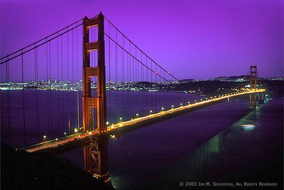Golden Gate Bridge Purple Dusk