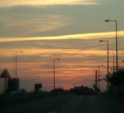Evening on the road.