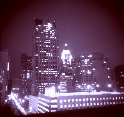 Detroit from hotel window