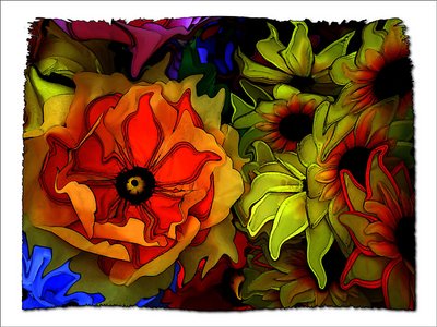 Paper Flowers Enhance in PS