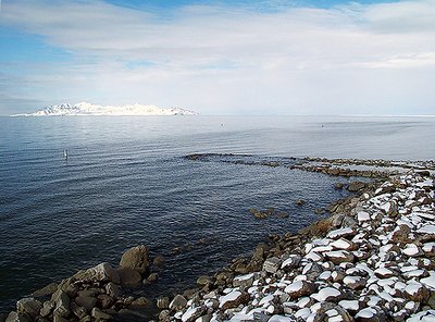 Great Salt Lake in winter