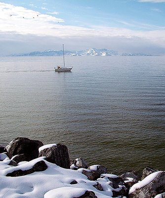 Great Salt Lake in winter