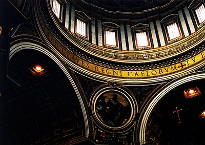 Inside St. Peters Basilica, Rome Italy