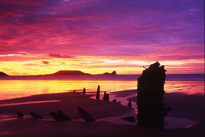 Helvetia Wreck, Rhosilli Bay, Wales