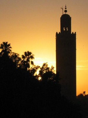 sunset in marrakech