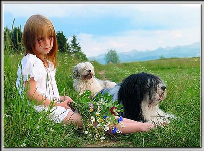 Girl with flowers