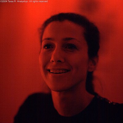 Sonia in red light