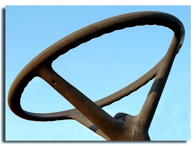 Construction Site Art:  Steering Wheel