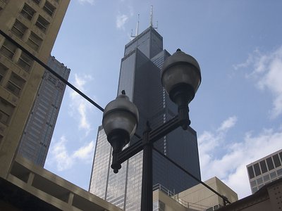 Sears Tower w/ street light