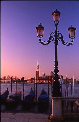 Gondolas at Dawn, St Mark's Square, Venice