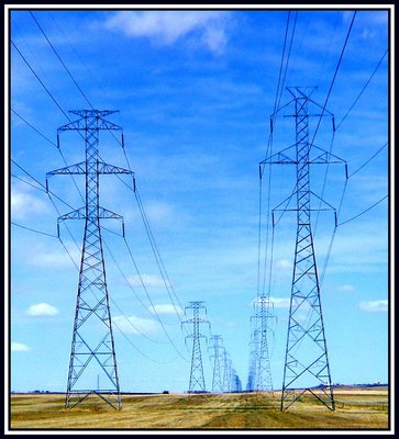 Power Lines Across The Prairie!