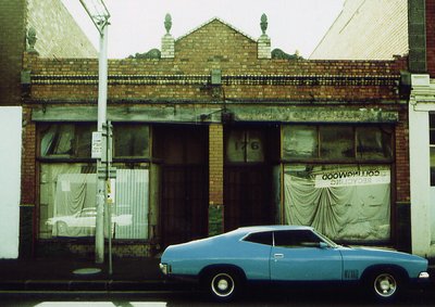 Blue Car On Johnston Street