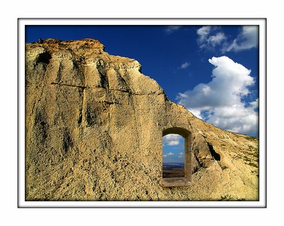 Hole in the cliff!