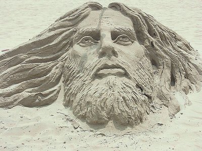 'sand sculpture at the beach'