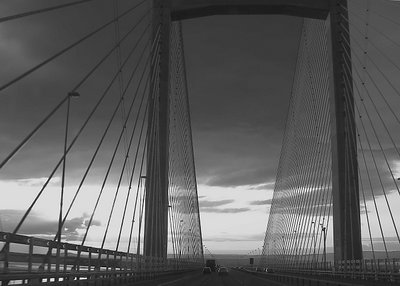 Severn Bridge at sunset