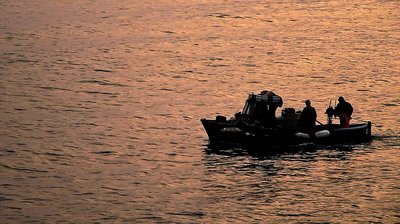 Pescatori al tramonto