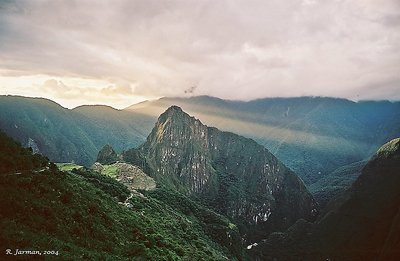 Sunbeam on Machu Picchu