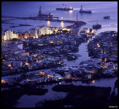 Night at small village