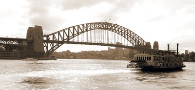 Sydney  harbour bridge few decades ago