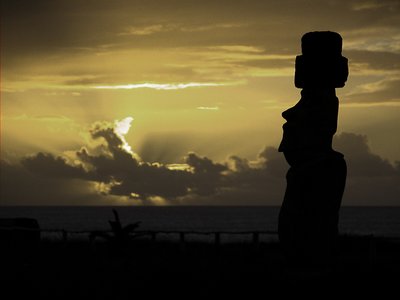 Moai in isla de Pascua