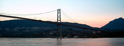 Lions Gate Bridge at Sunset