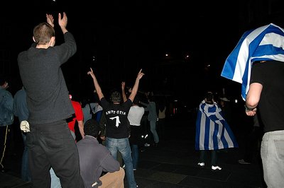 "Ante geia" Greece in the finals of Euro 2004