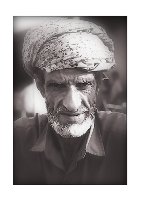 Old man at Dubai Fish Market