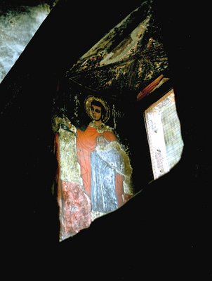 detail of interior of Sumela monastary