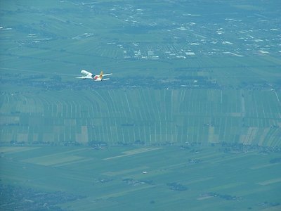 Plane spotted in fields