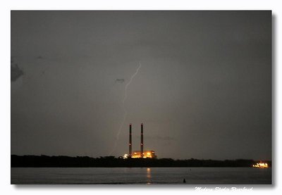 Lightning at Power Plant