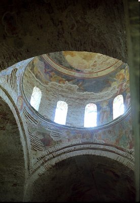 Detail of  interior of Aya Sofia Church in Trabzon
