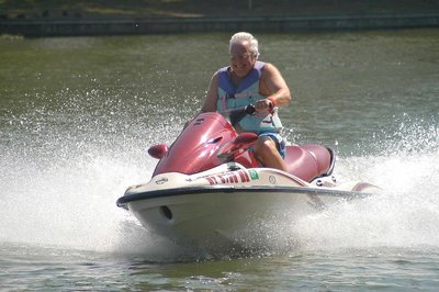 Ski-Dooing on the Lake