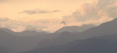 mountains surrounding Garda's lake