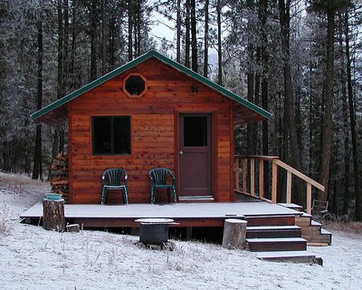 Cabin First Snow