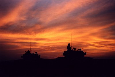 Tanks in Sunset