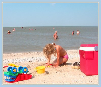 Children Play on Beach