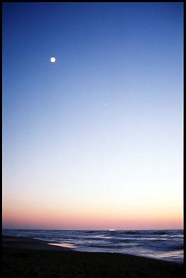 sunset moon!!